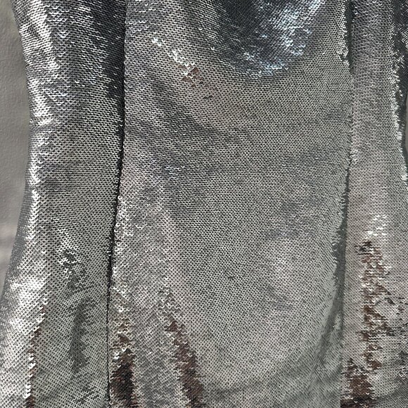 Meshki Silver Sequin Mini Dress - S - Picture 4 of 6